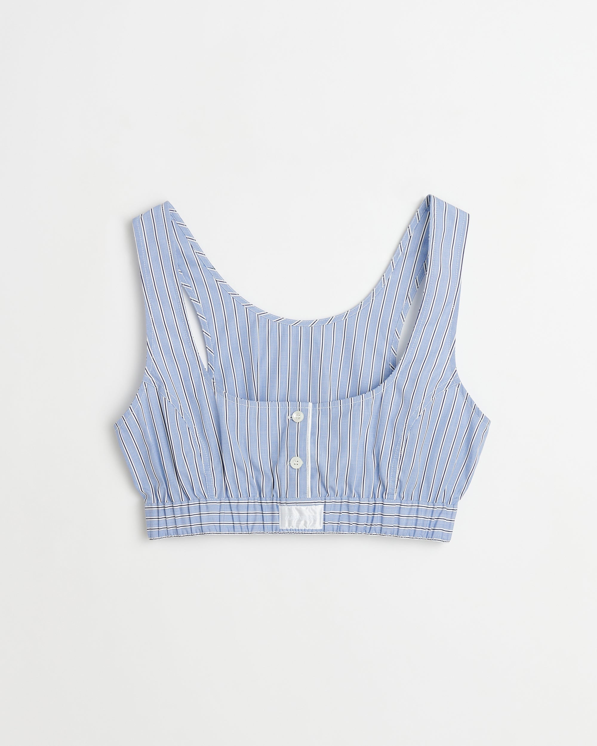 Sugar top | Fine blue stripe Poplin