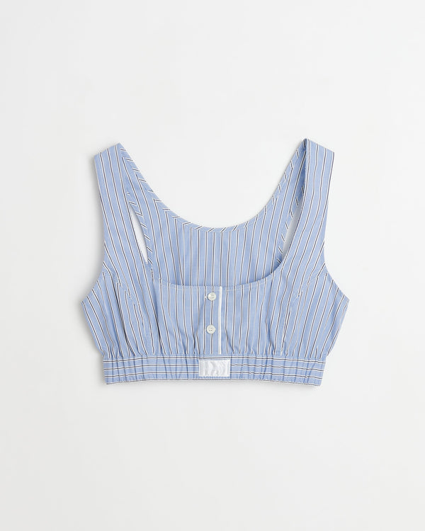 Sugar top | Fine blue stripe Poplin