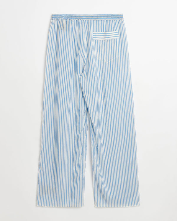 Tulip pants | Blue stripes cupro