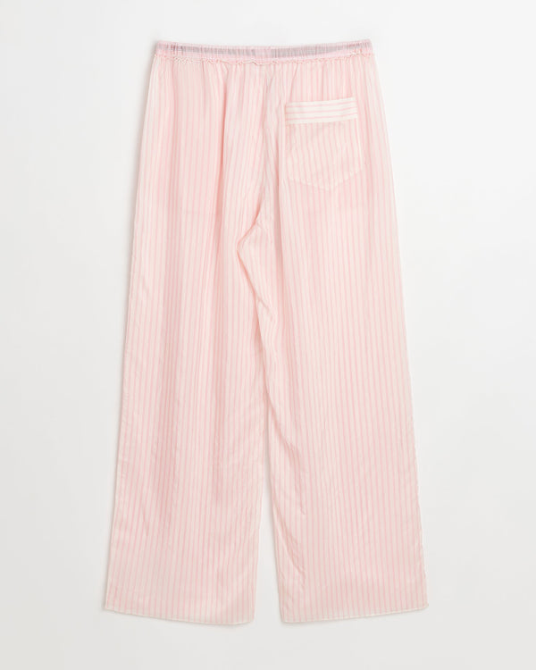 Tulip pants | Pink stripes cupro