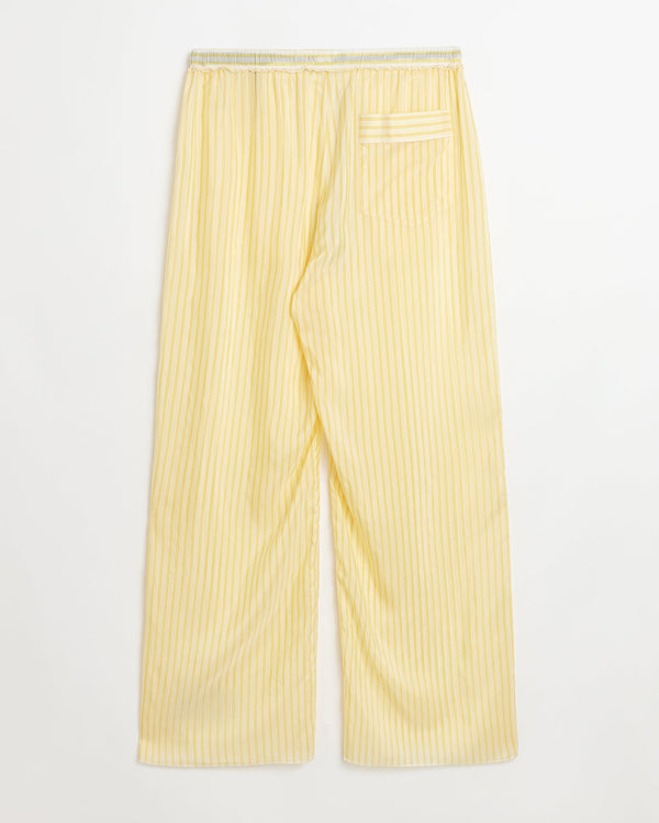 Tulip pants | Yellow stripes cupro