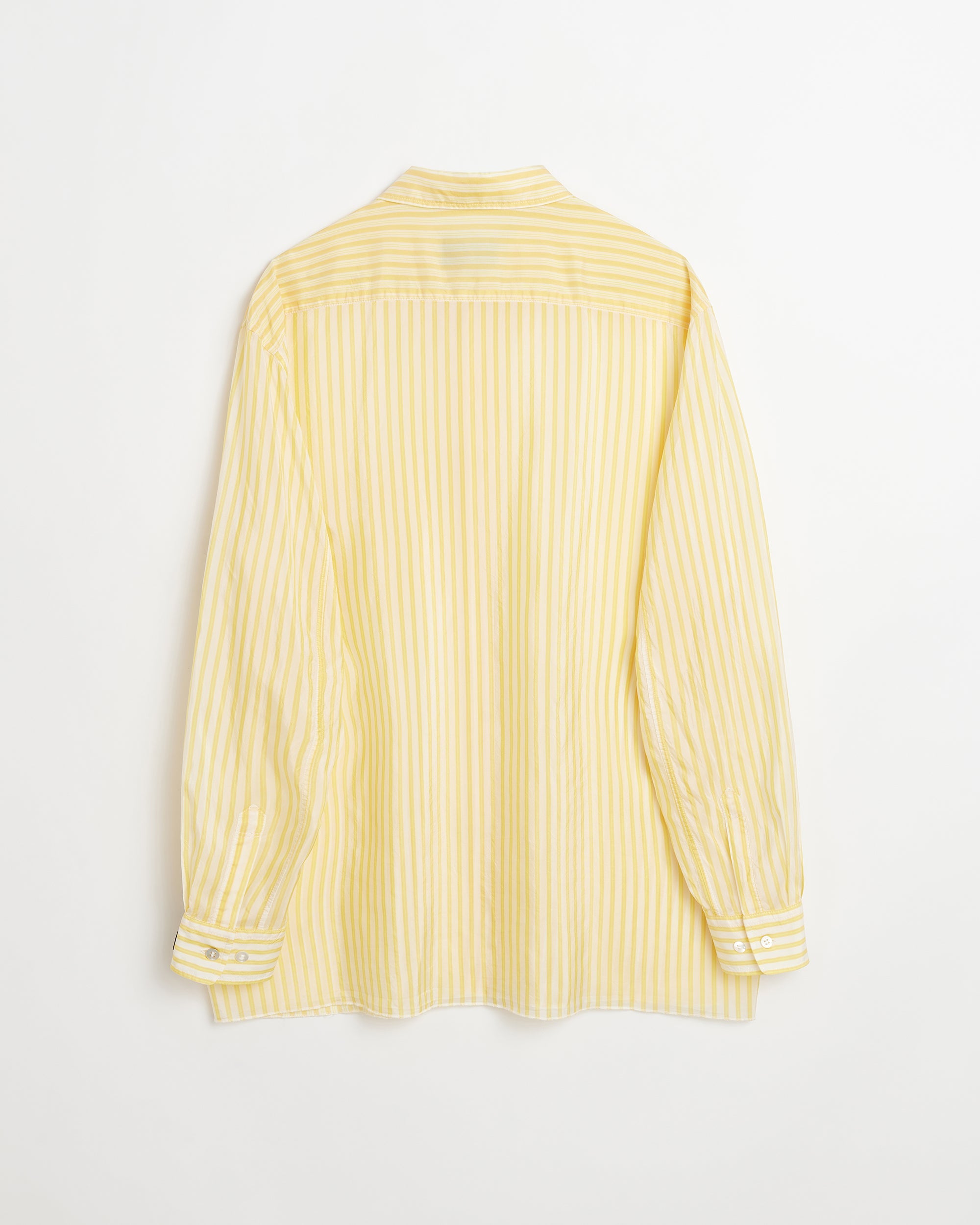 Tulip shirt | Yellow stripes cupro