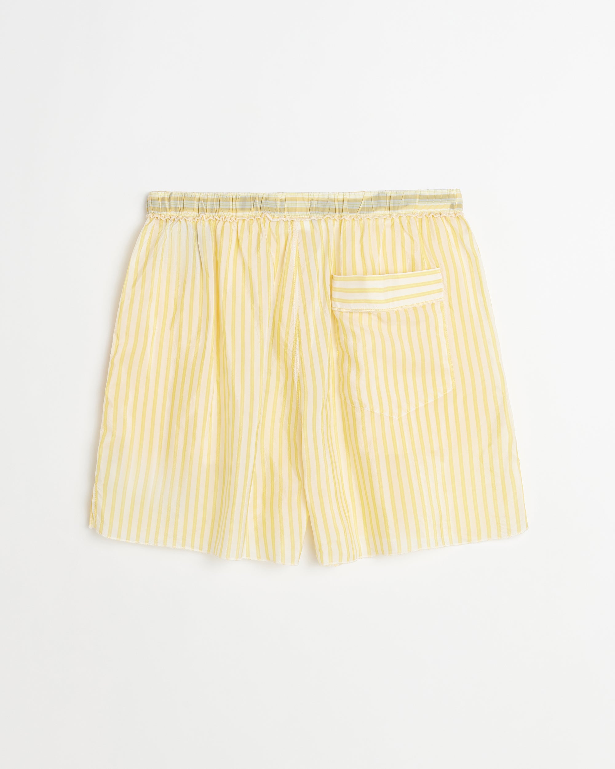 Tulip shorts | Yellow stripes cupro