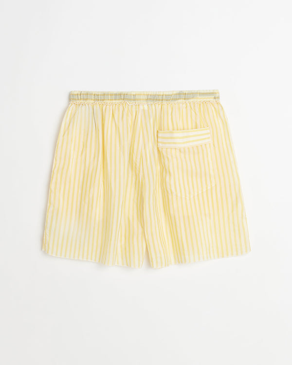 Tulip shorts | Yellow stripes cupro