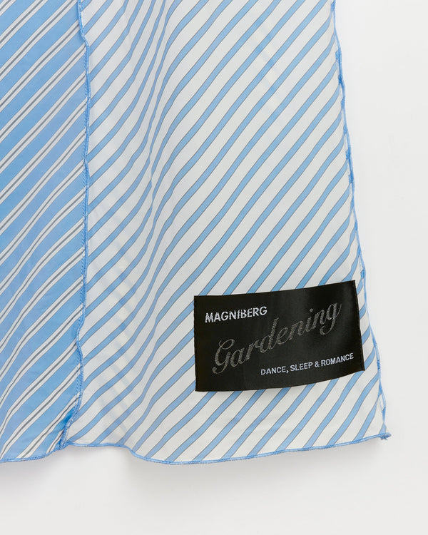 Tulip slip dress | Blue stripes cupro