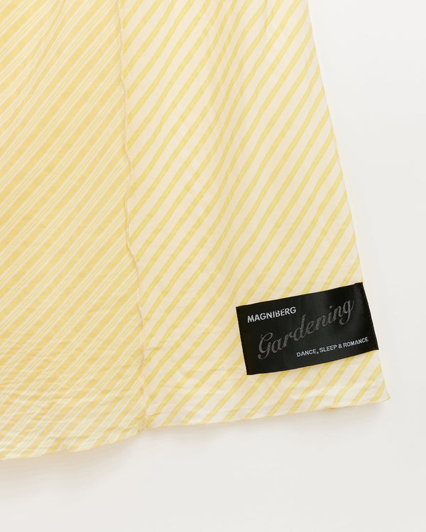 Tulip slip dress | Yellow stripes cupro