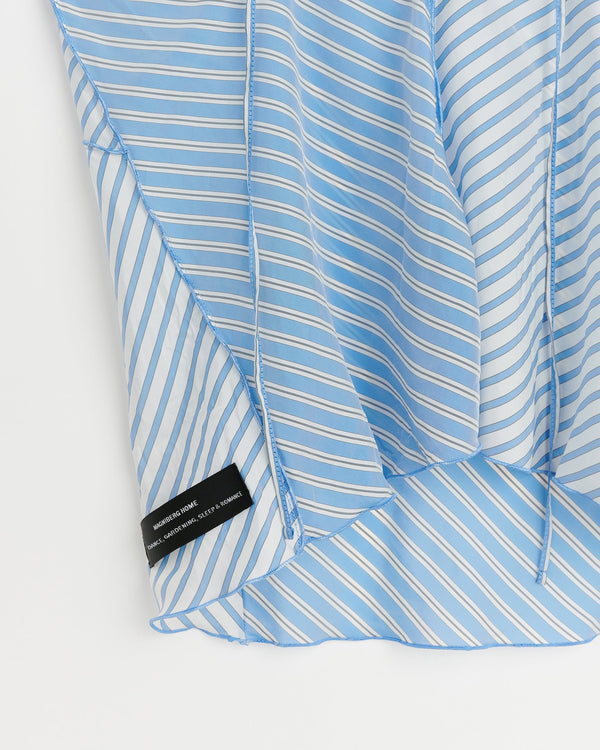 Tulip slip top | Blue stripes cupro