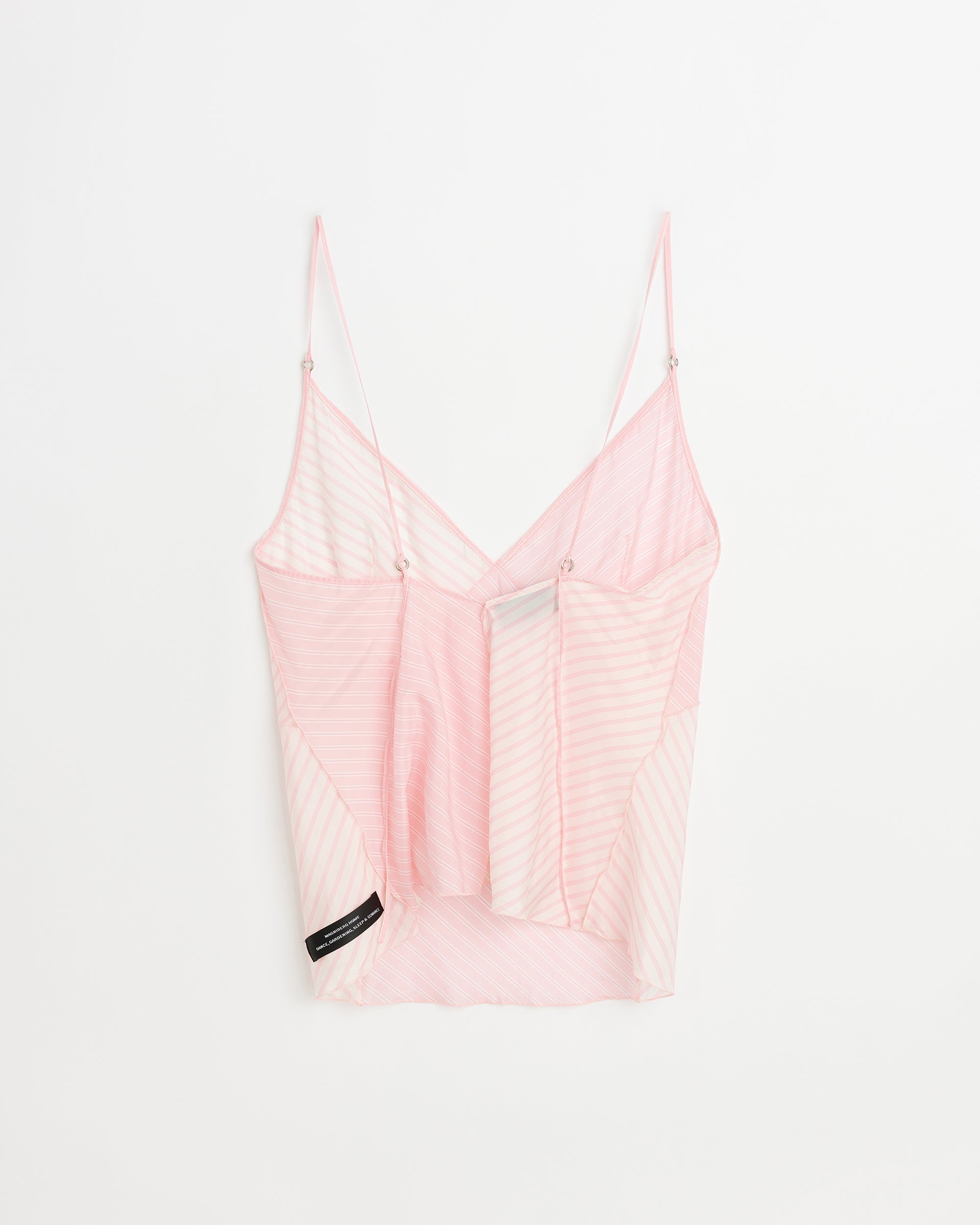 Tulip slip top | Pink stripes cupro