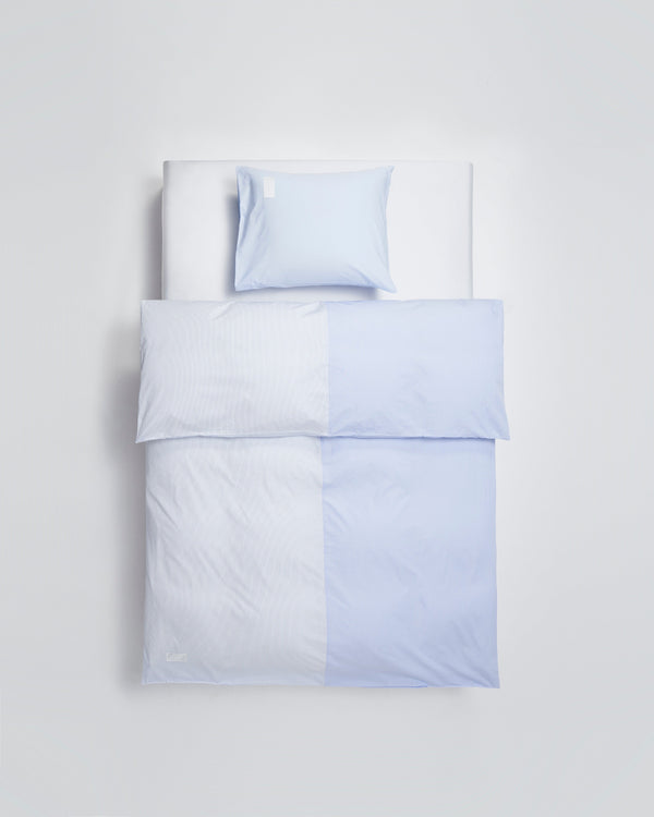 Wall Street duvet cover | Half & half stripes Poplin