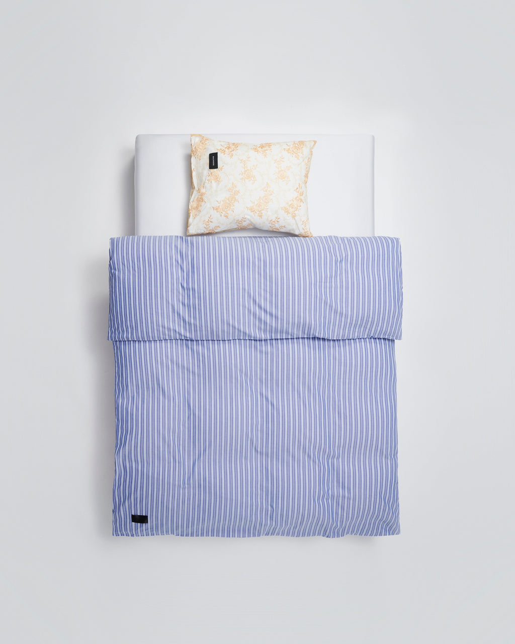 Wall Street duvet cover | Stripe medium blue Oxford