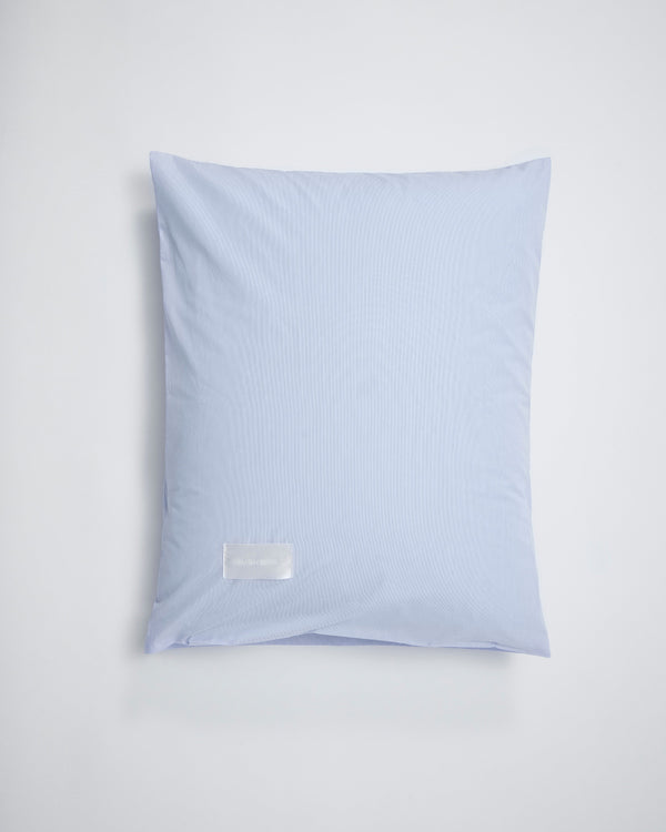 Wall Street pillow case | Light blue mini stripes Poplin