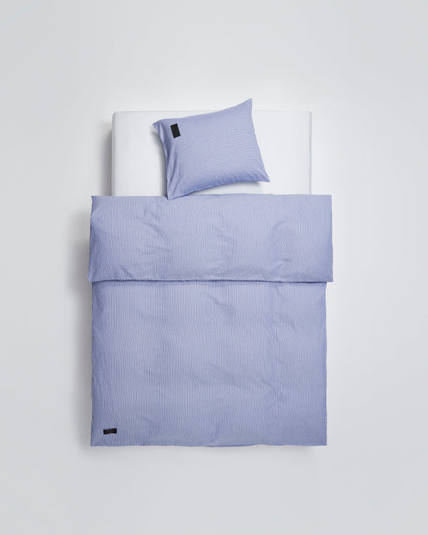 Wall Street pillow case | Stripe dark blue Oxford