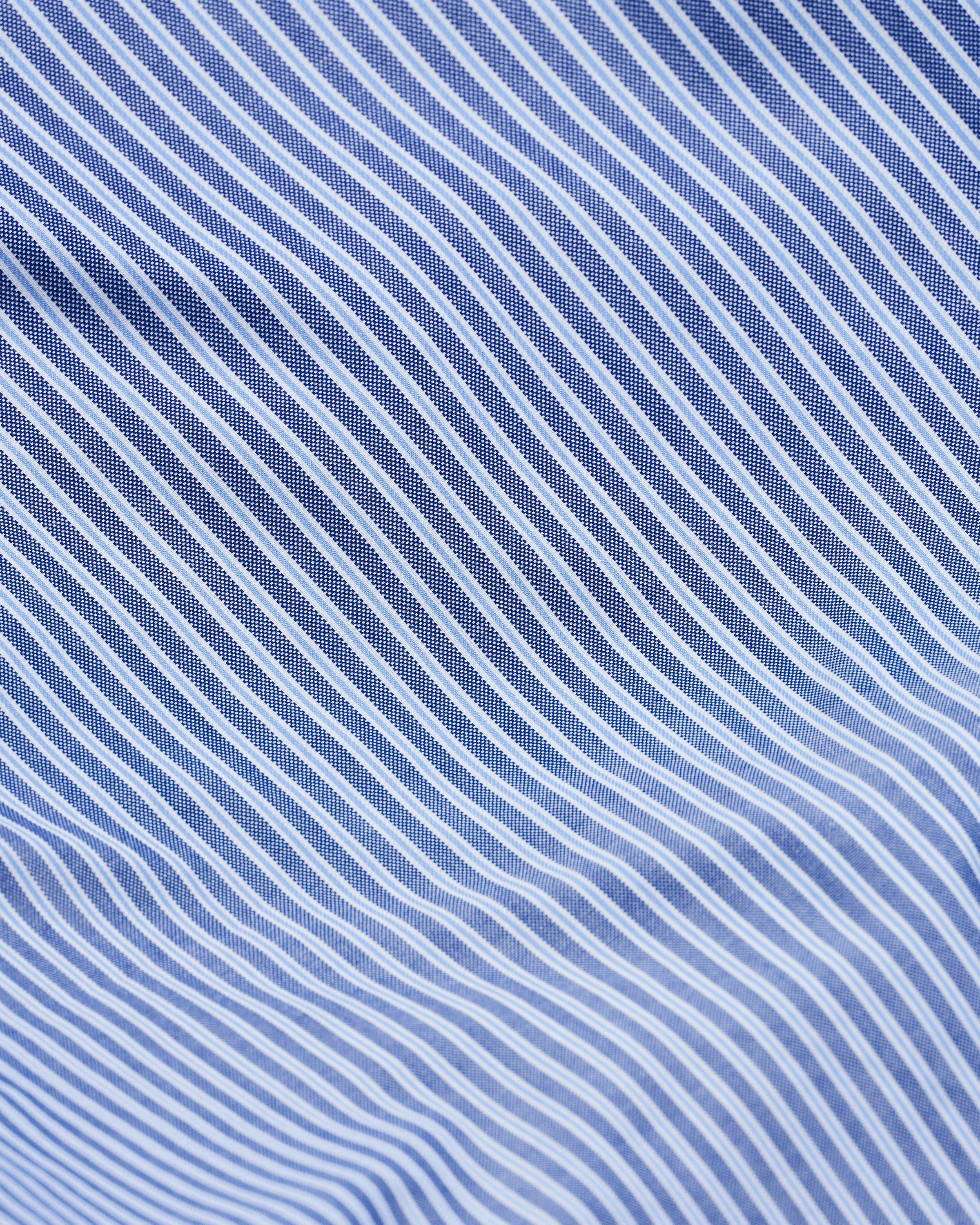 Wall Street pillow case | Stripe dark blue Oxford