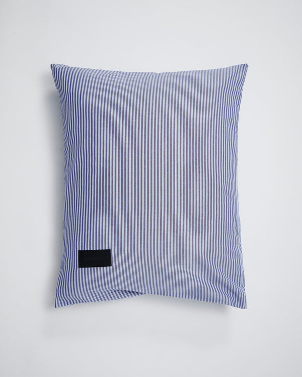 Wall Street pillow case | Stripe dark blue Oxford