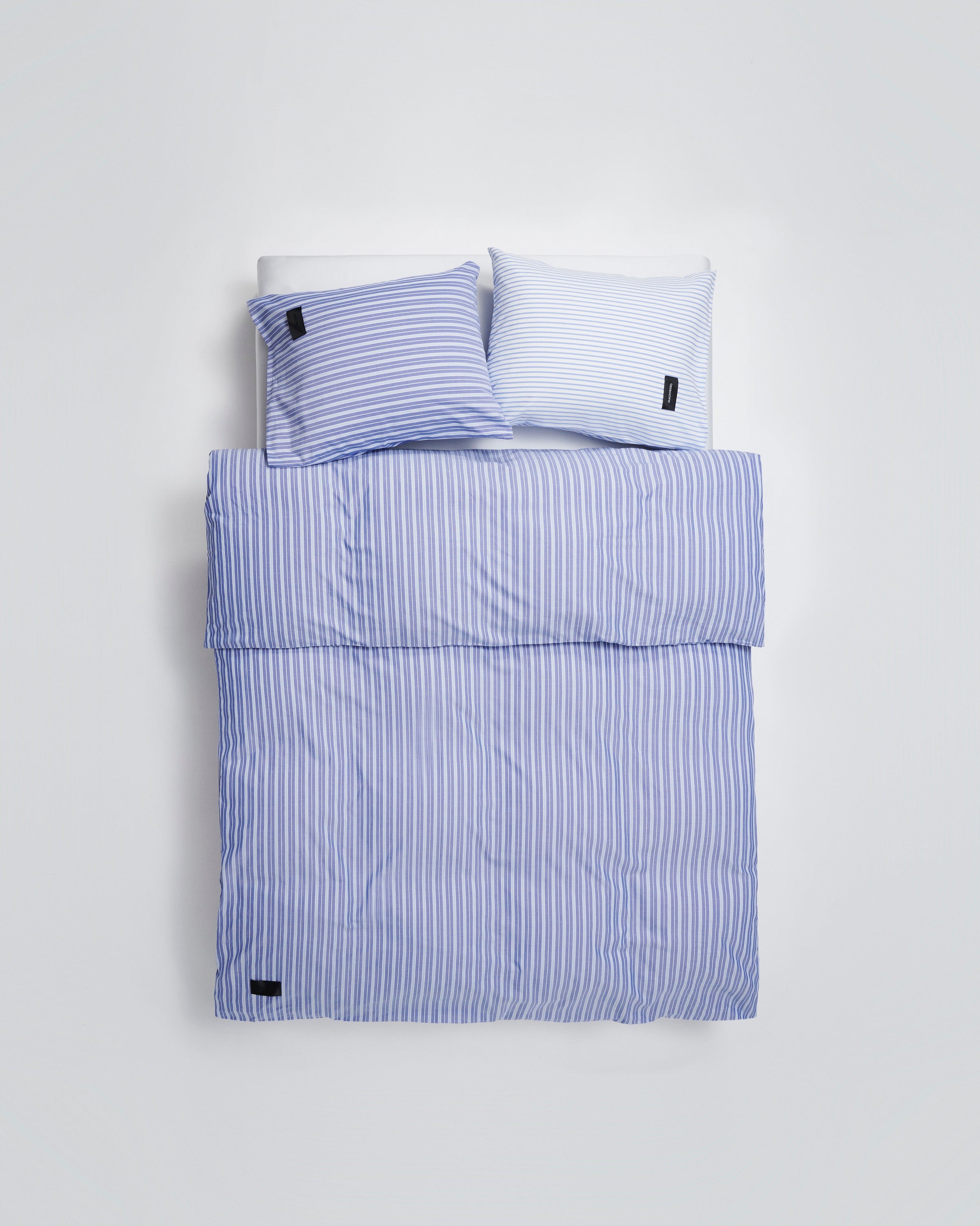 Wall Street pillow case | Stripe medium blue Oxford