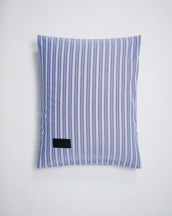 Wall Street pillow case | Stripe medium blue Oxford