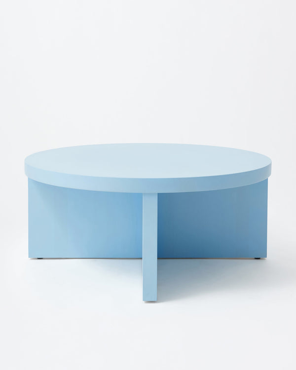 Wolf table | Stained baby blue Pine