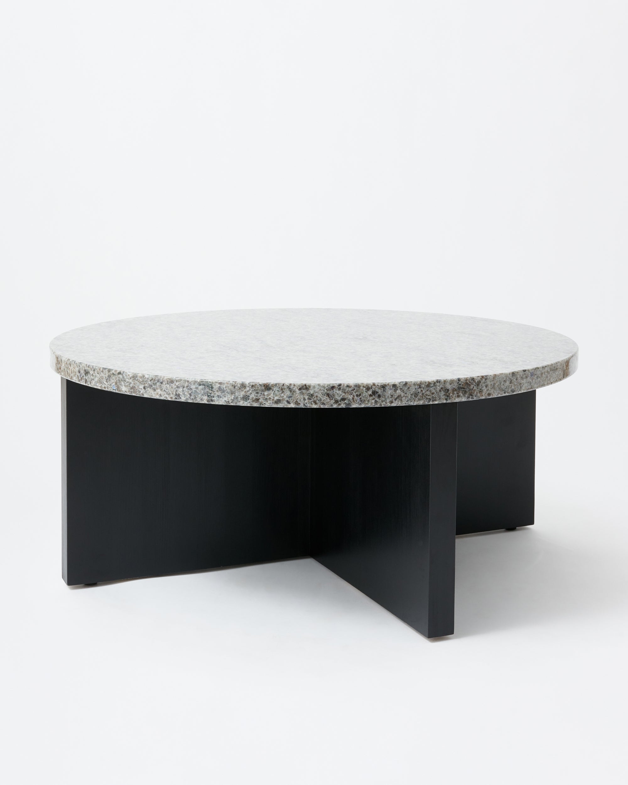 Wolf table | Stained black & black granite