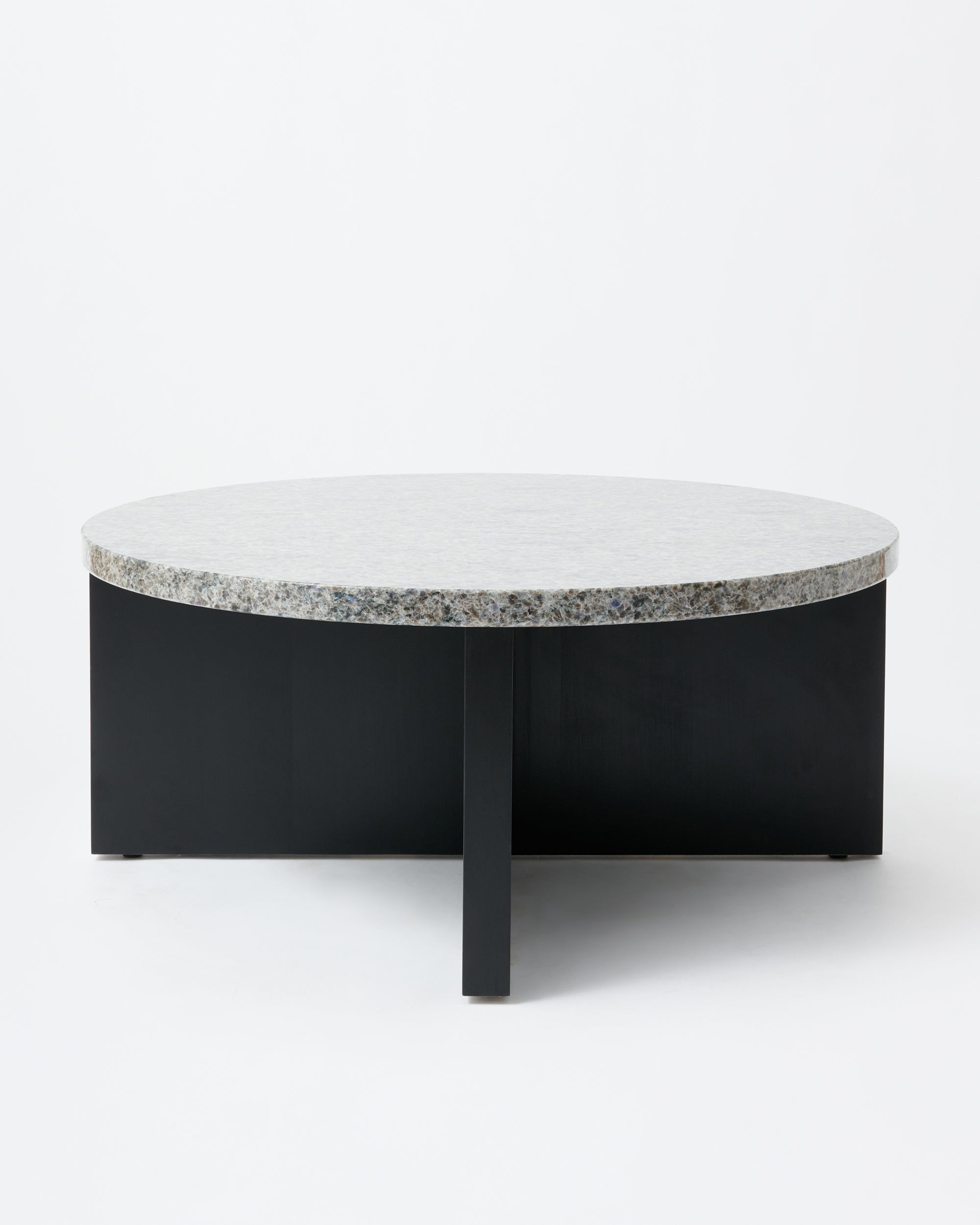 Wolf table | Stained black & black granite