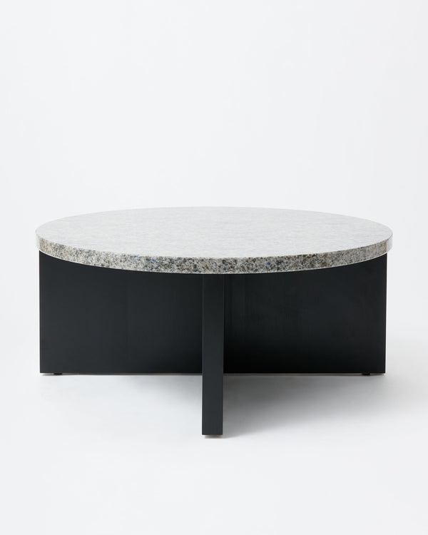 Wolf table | Stained black & black granite