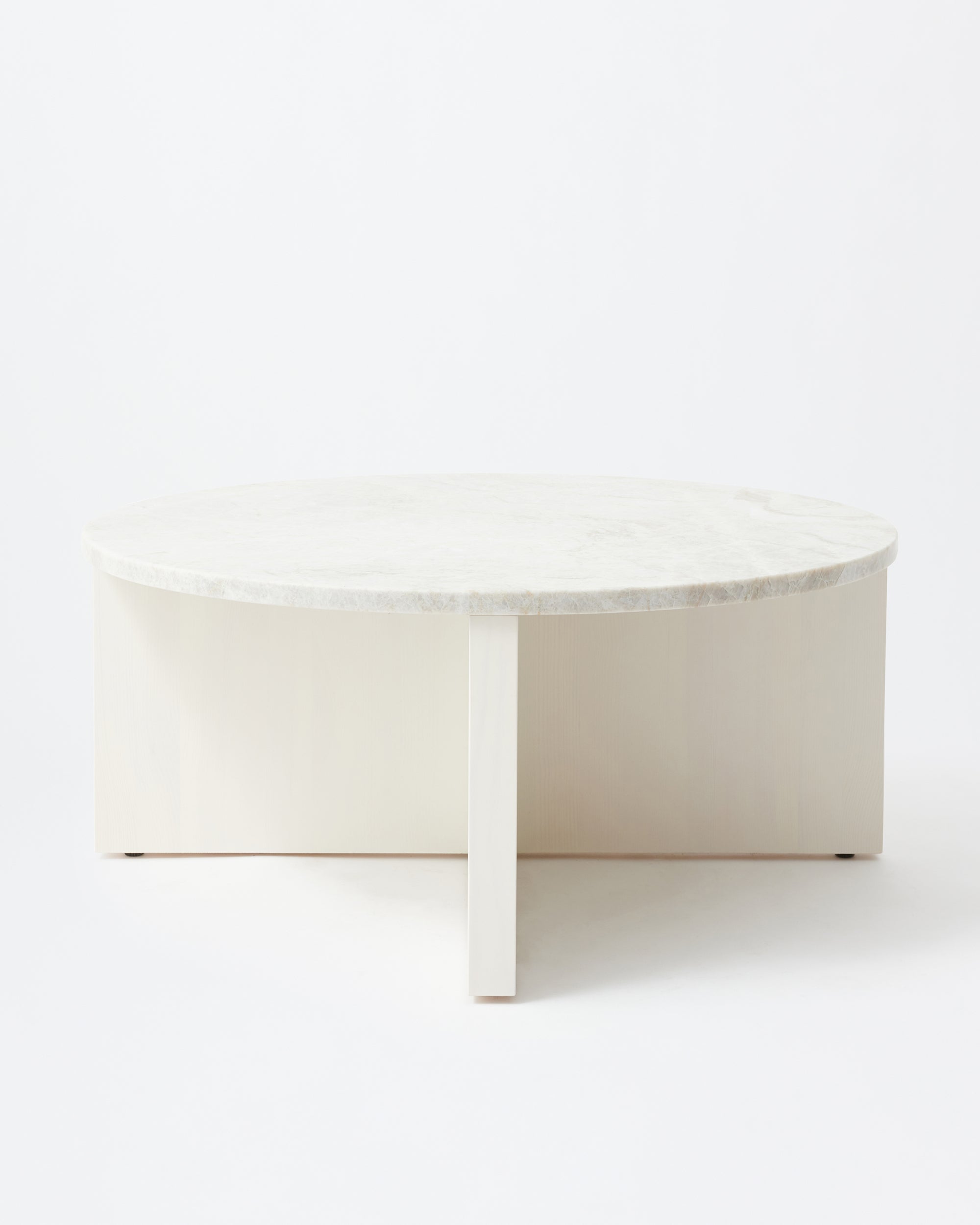 Wolf table | Stained off white & marble