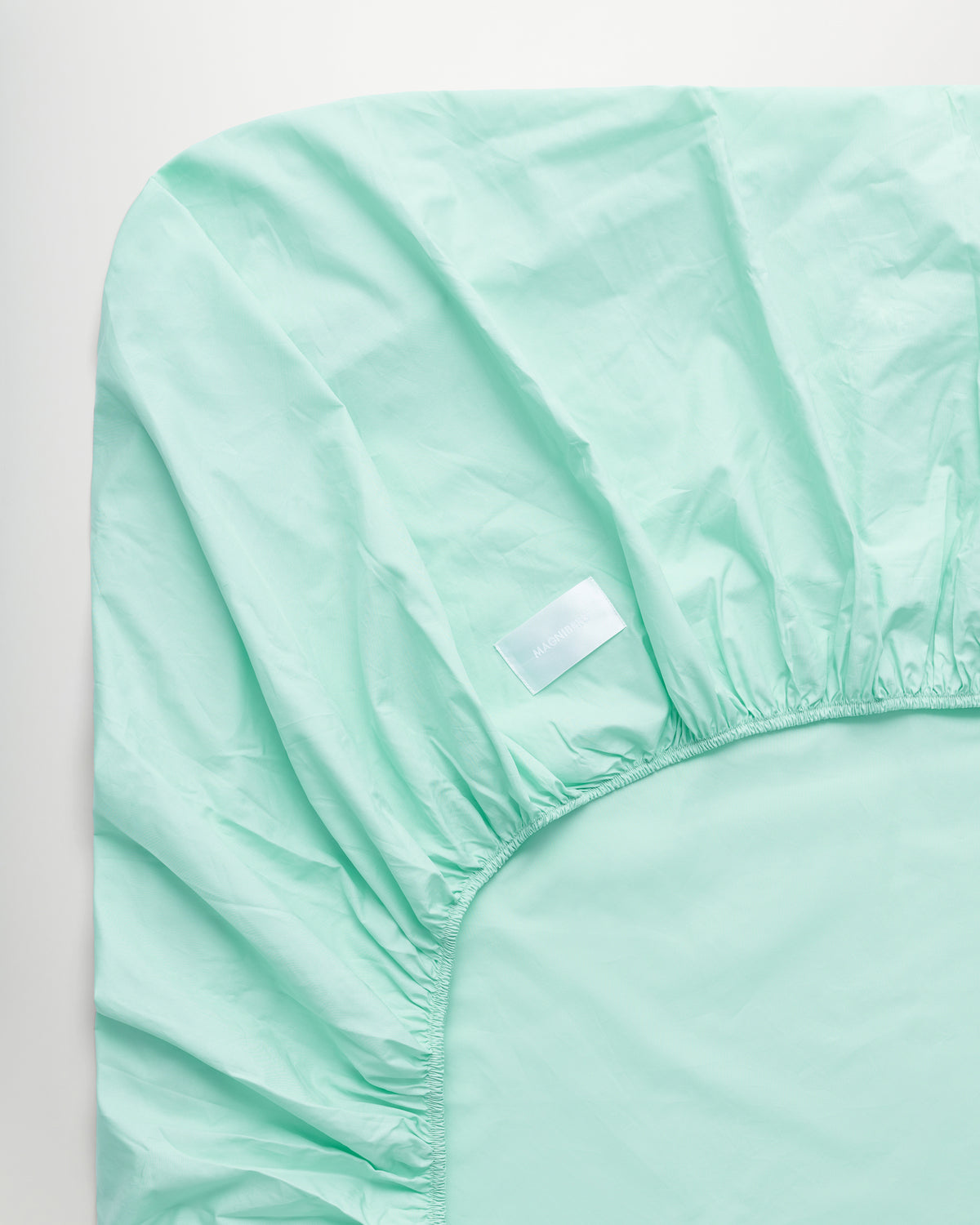 Mother fitted sheet | Pale green Poplin