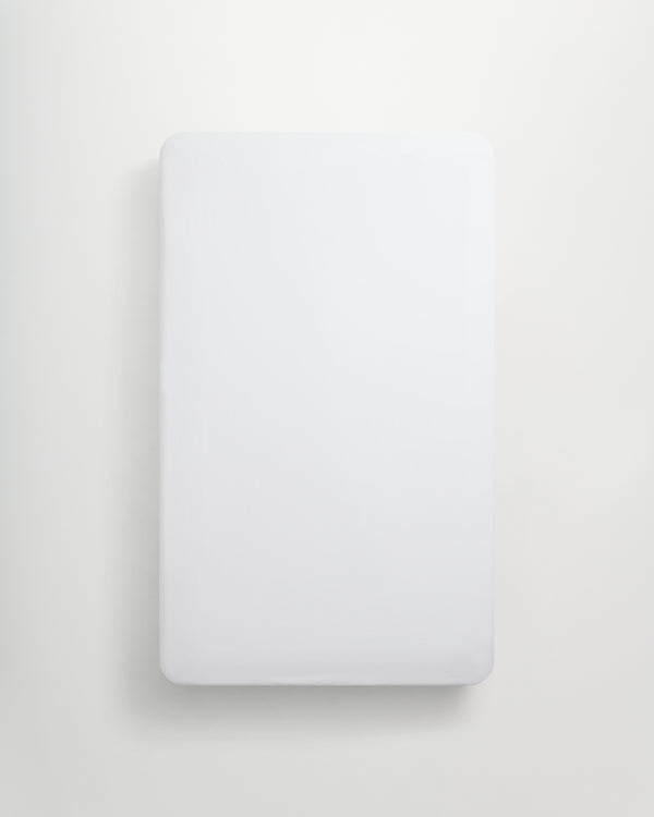 Mother fitted sheet | White Poplin