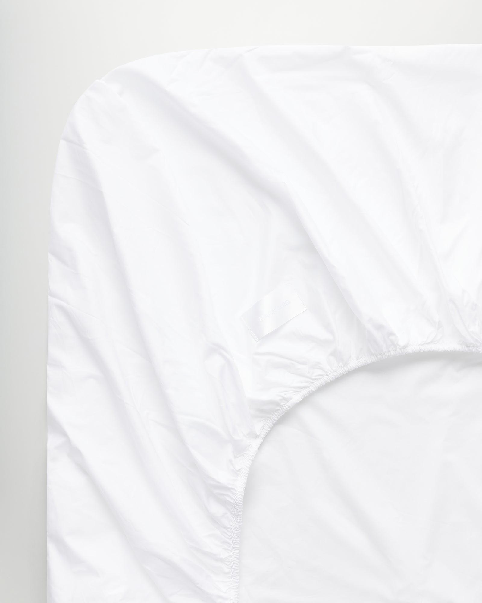 Mother fitted sheet | White Poplin