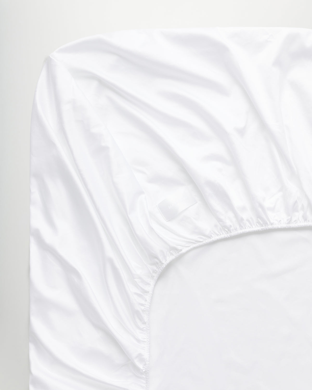 Mother fitted sheet | White Sateen