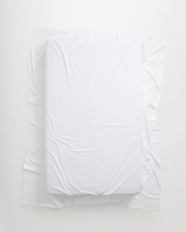 Mother flat sheet | White Poplin