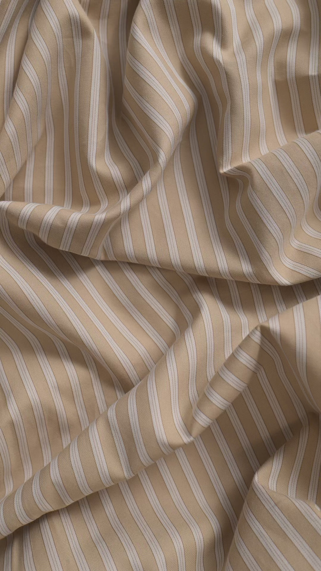 Wall Street pillow case | Stripe medium beige Oxford