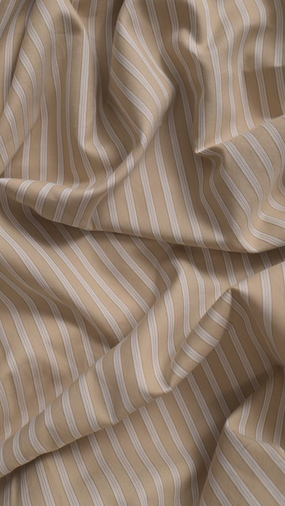 Wall Street pillow case | Stripe medium beige Oxford