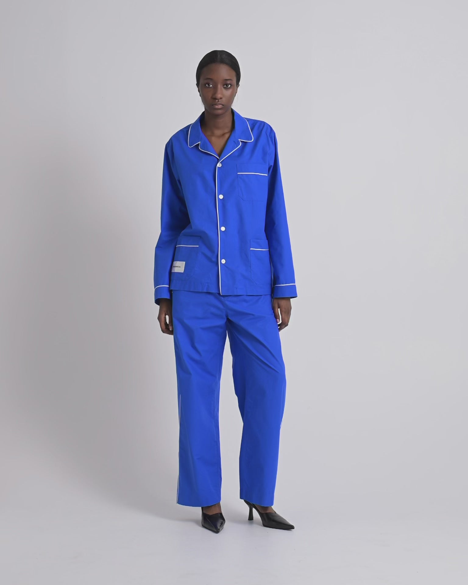 【関税込み】MAGNIBERG ブルー Dolce パジャマパンツ Dolce pants | Italian blue Poplin | Magniberg