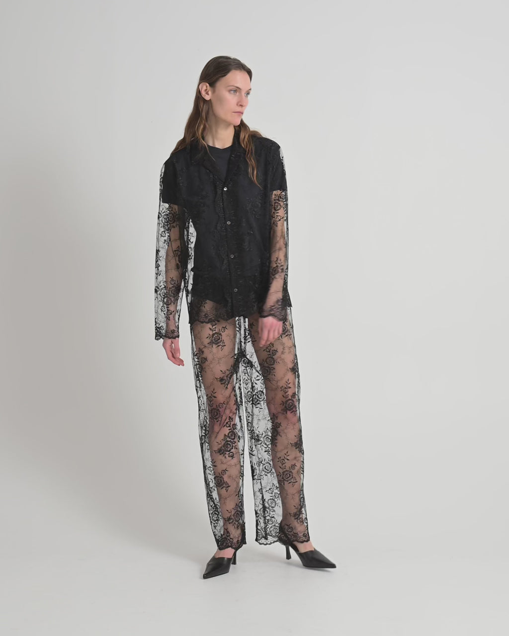Rose shirt | Black Lace