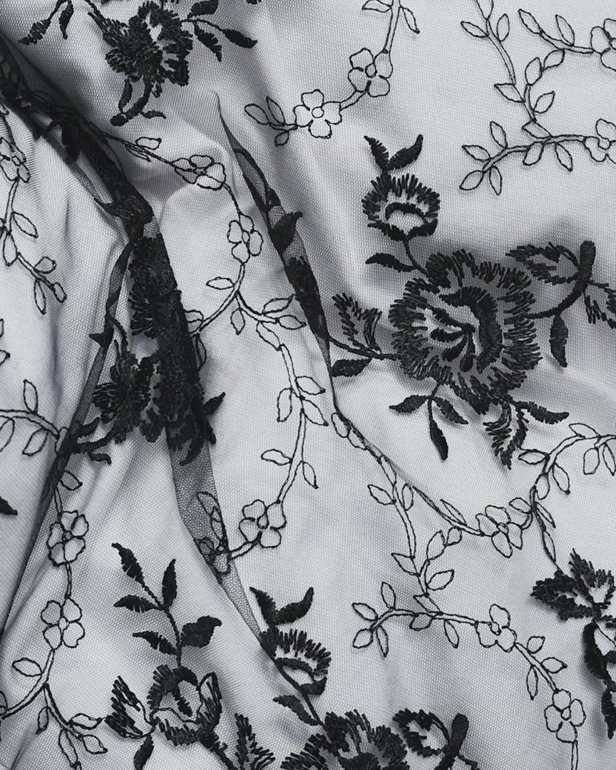 Rose pillow case | Black Lace