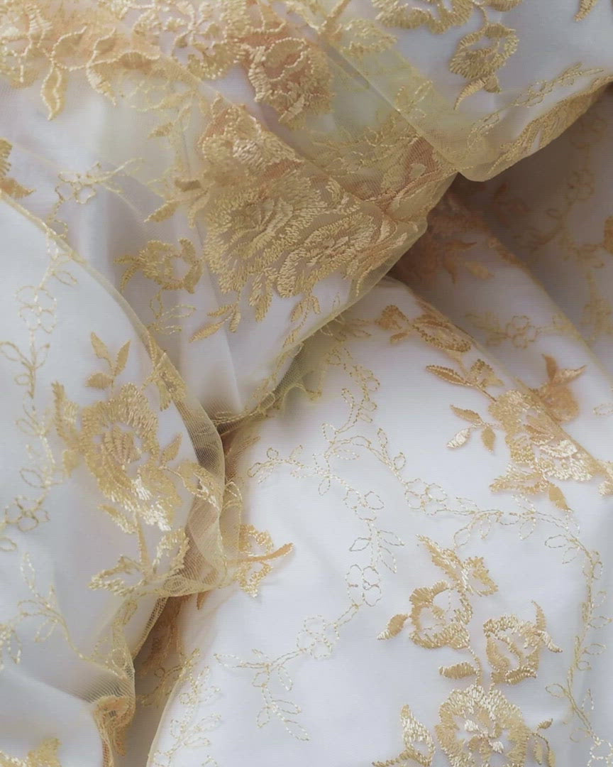 Rose pillow case | Apricot Lace