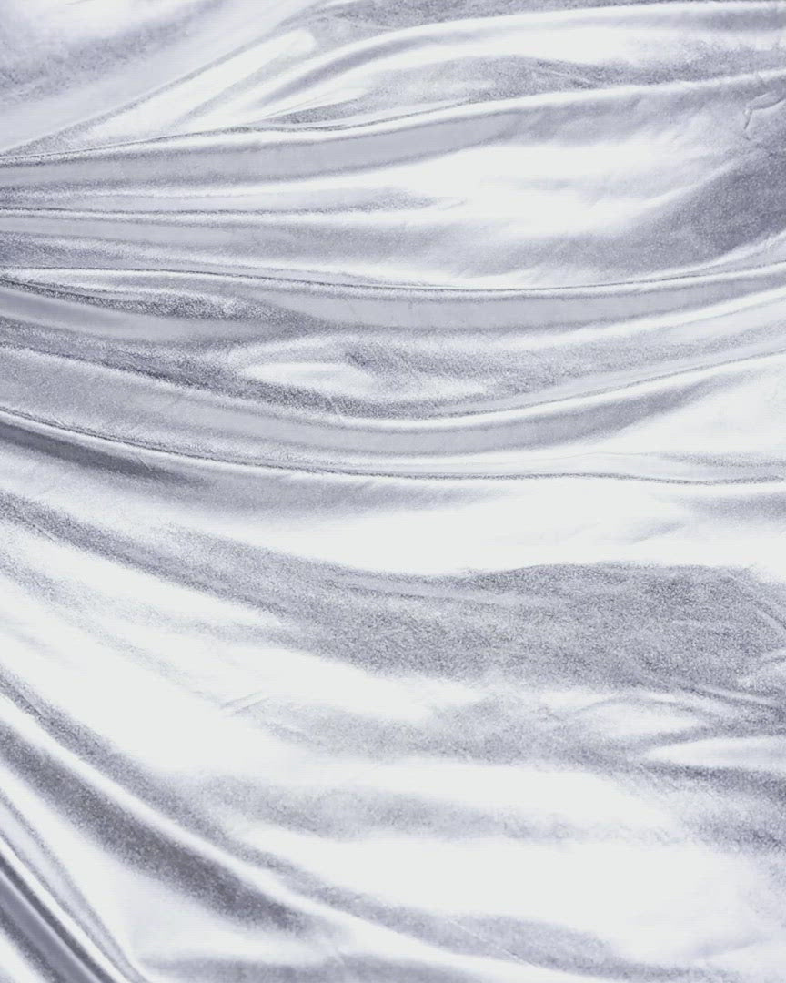 Nude pillow case | Metallic silver Jersey