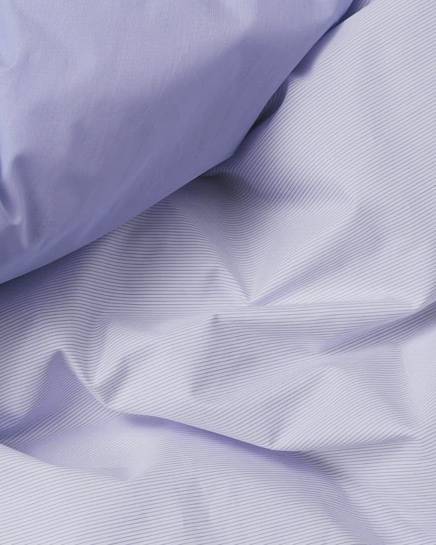 Wall Street duvet cover | Half & half stripes Poplin